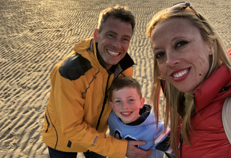 Lee Murray (left) suffers from cystic fibrosis, and his son Connor (bottom) will cycle to raise funds for multiple cystic fibrosis hospital units. Mum Claire (right) shared her pride with Macclesfield Nub News. (Image - The Murray Family)