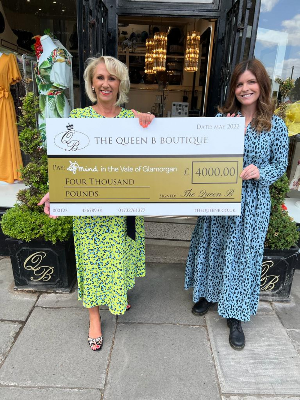 The Queen B Boutique in Penarth donates 4k to mental health