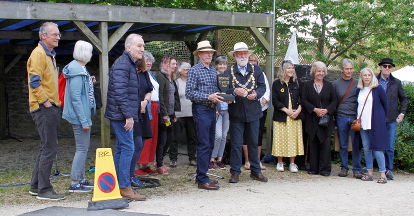 Bridport mayor Ian Bark with medical centre volunteers