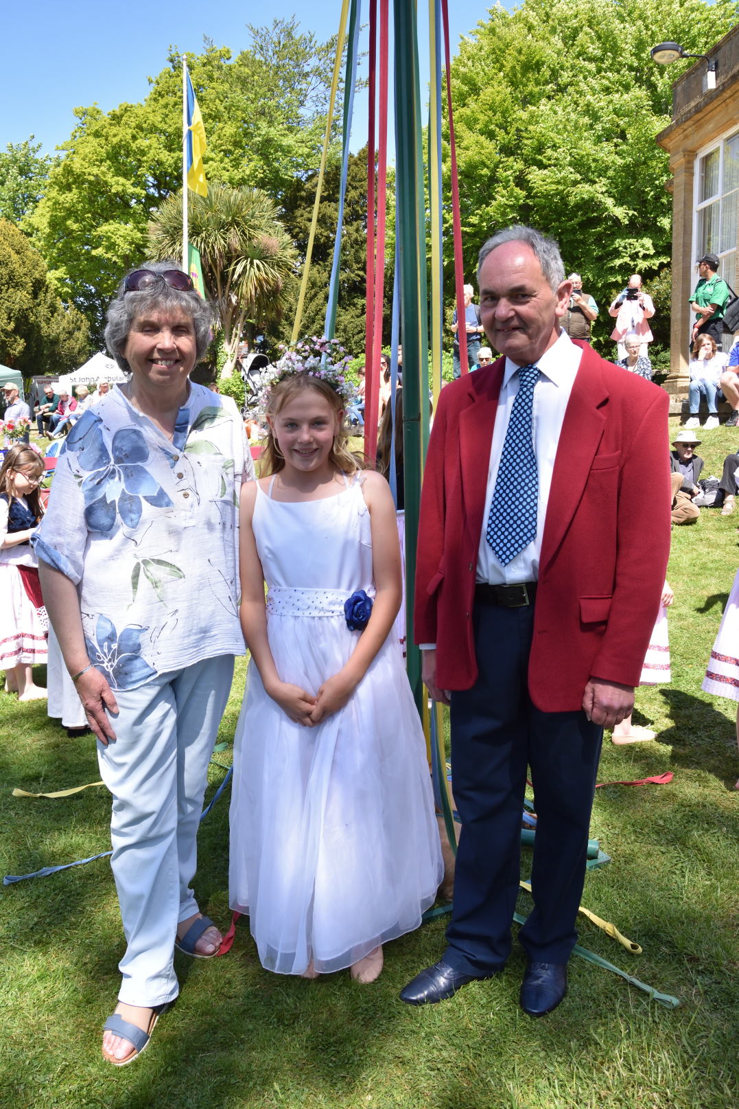 The may queen with Mary and Andrew Callaway (Image: Tim Russ)