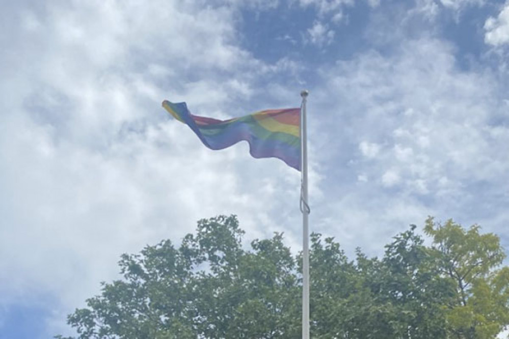 The rainbow flag is flying above Richmond today to mark the International Day Against Homophobia, Transphobia and Biphobia.