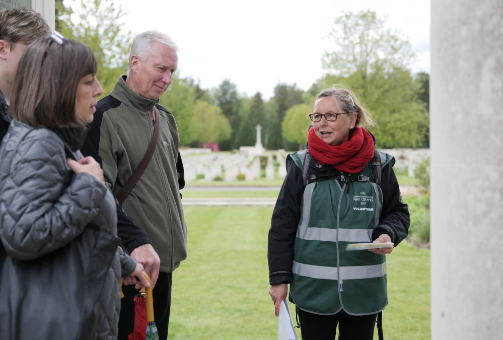 A CWGC tour at a military cemetery (credit CWGC).