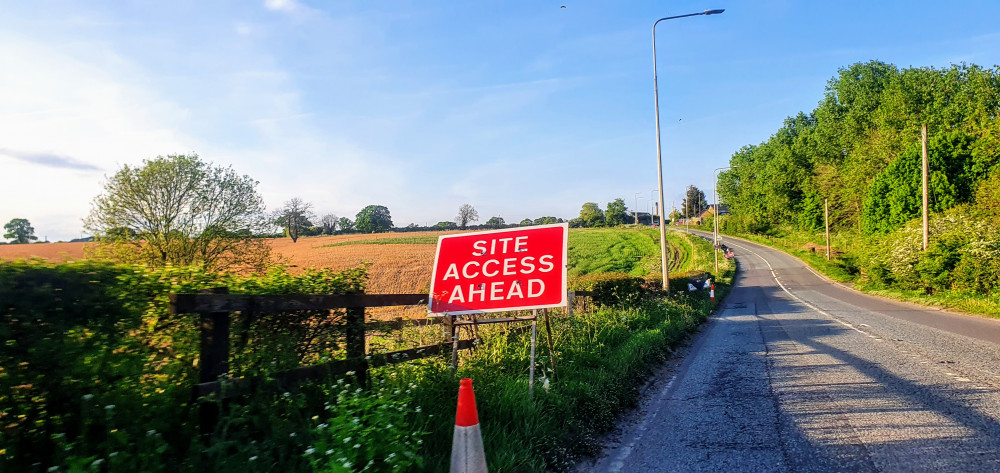 The A530 Middlewich Road between the junction of Pyms Lane and Smithy Lane closed on May 9 - causing traffic chaos in Crewe (Ryan Parker).