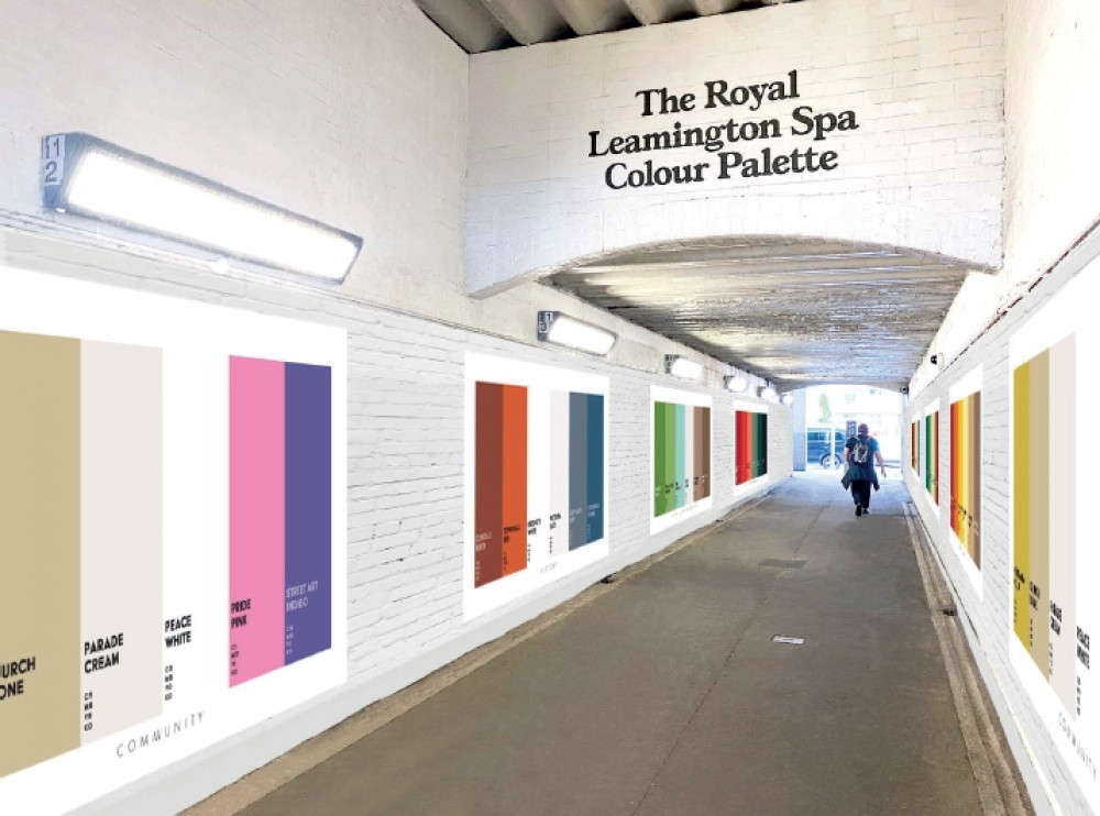 An artist impression of The Royal Leamington Spa Colour Palette (Image via WDC)