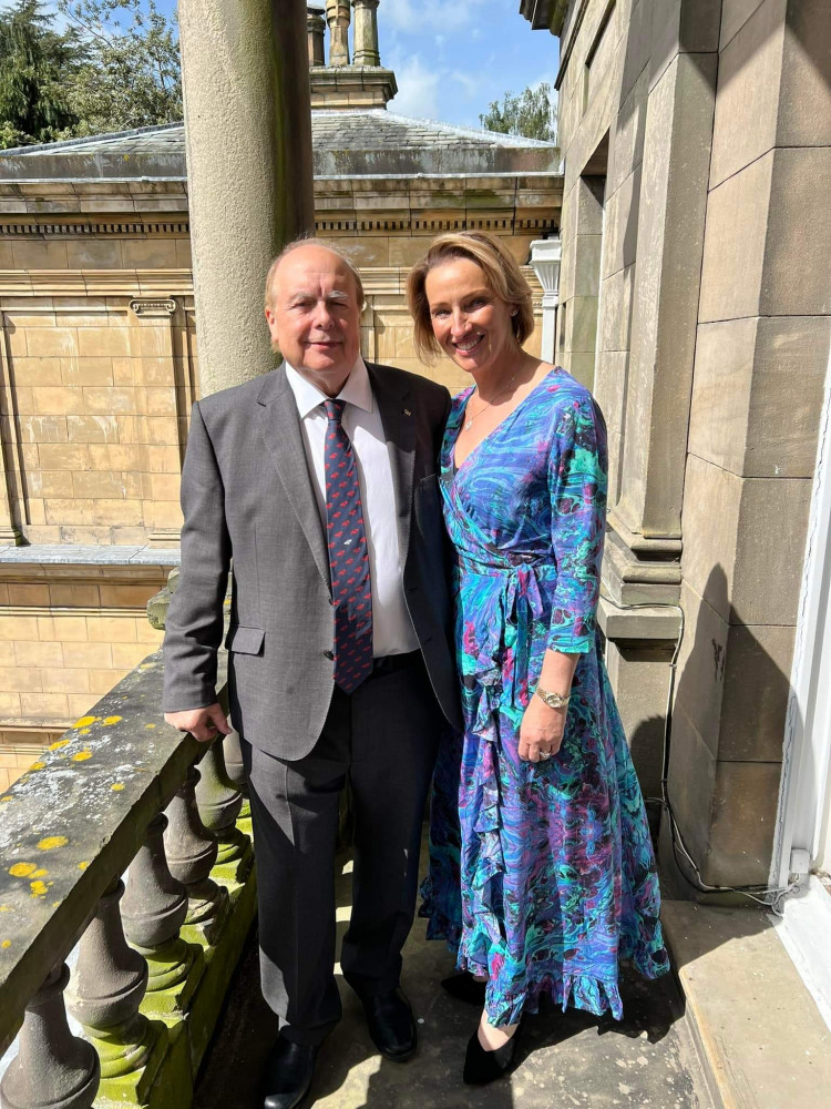 The new Mayor for Cheshire East Council, Cllr David Marren - with departing mayor Cllr Sarah Pochin at the ceremony on May 17 (Cllr Sarah Pochin).