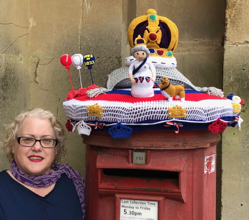Helene Buttifant and her postbox topper