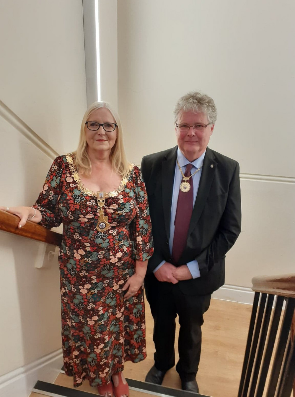 the new Mayor and Deputy Mayor of Sandbach 