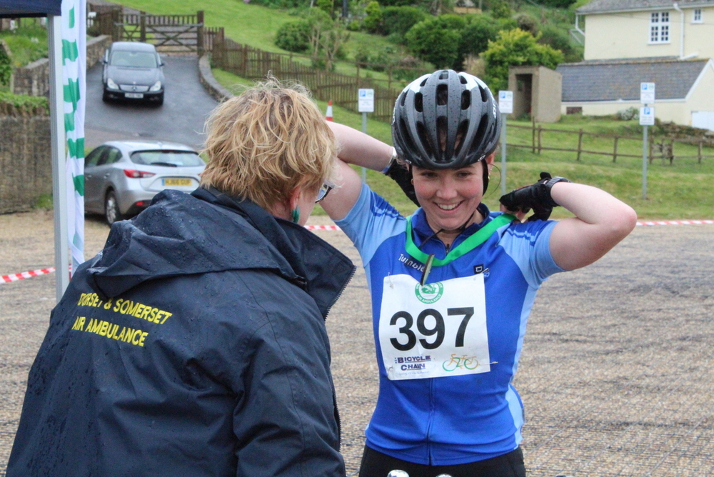 Anna Boden, the first female across the finish line