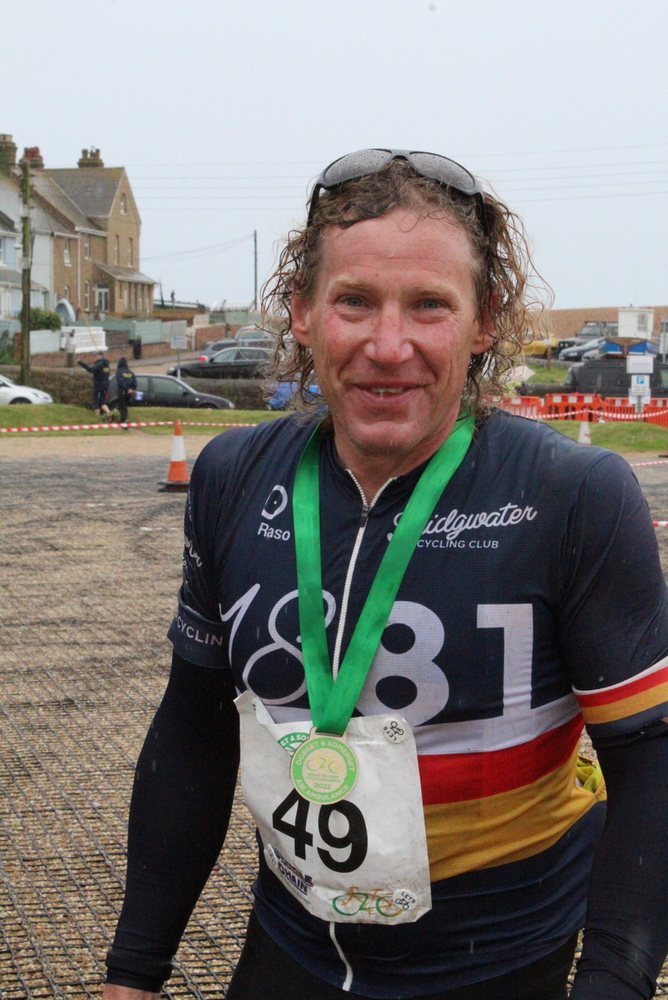 Paul Branfield, the first male across the finish line