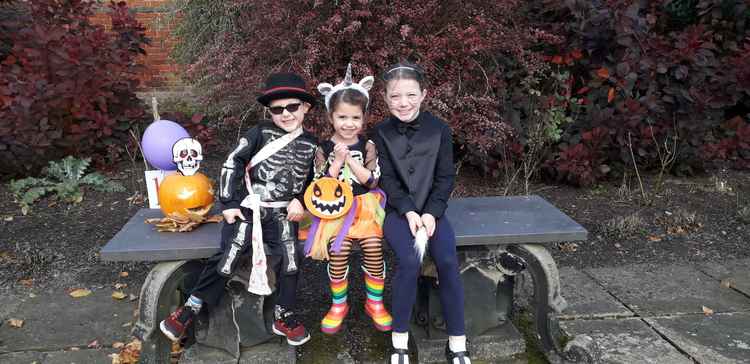 Children enjoying Arley Hall's Spooktacular Garden Trail