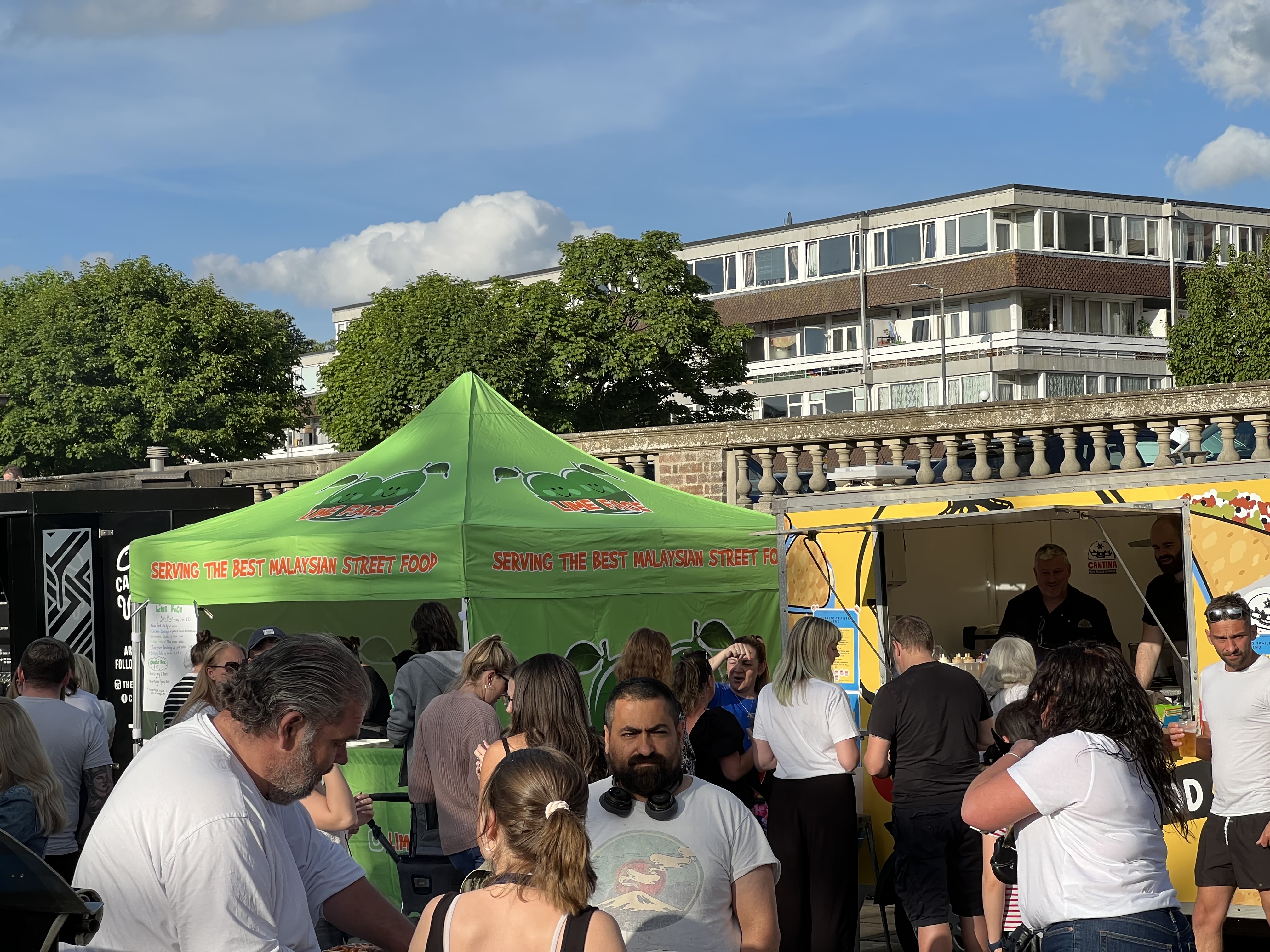 Punters flocked to the Riverside to make the latest Hitchin Street food Monthly a huge hit. CREDIT @HitchinNubNews 