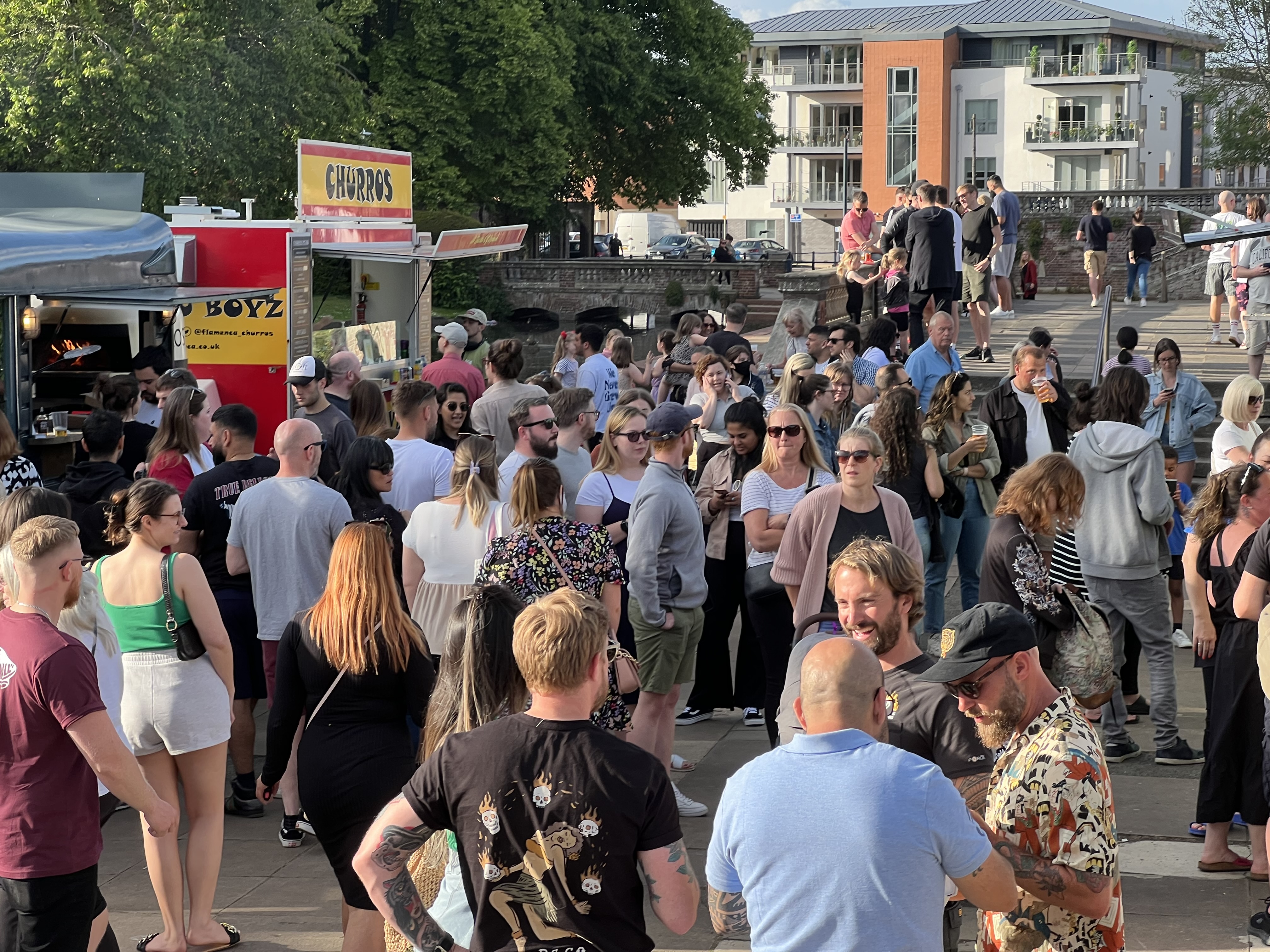 Punters flocked to the Riverside to make the latest Hitchin Street food Monthly a huge hit. CREDIT @HitchinNubNews