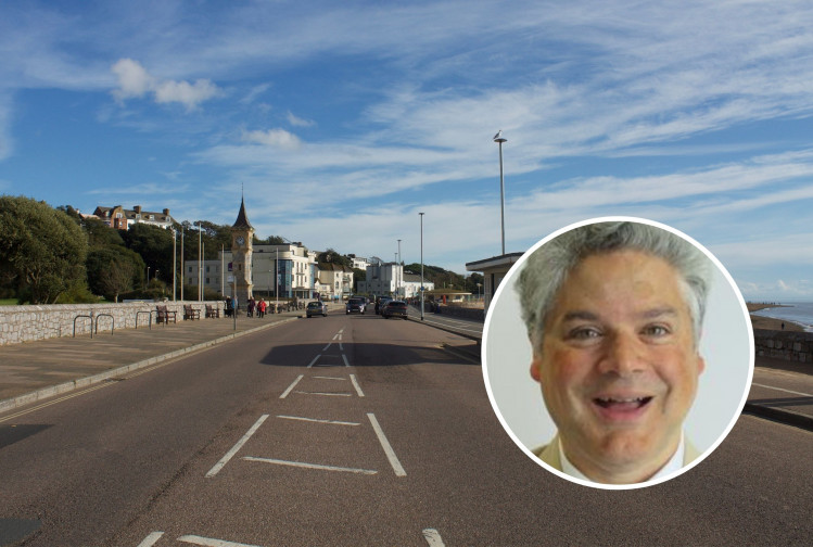 Esplanade, Exmouth. Inset: Cllr Bruce de Saram (EDDC)