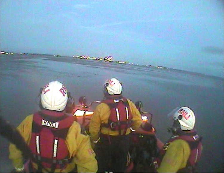 The two casualties were stuck in the mud near the River Alt at Hightown - Picture: Hoylake RNLI