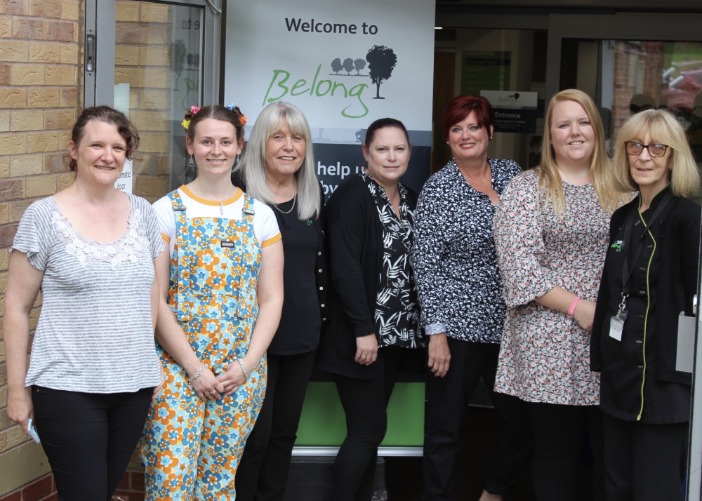 Belong Macclesfield staff from left to right: Anna Seaton, Charlotte Parton, Judith Gibson, Lucy McCarthy, Caroline Ray, Chloe Henshaw, Jackie Green. (Image - Alexander Greensmith / Macclesfield Nub News)