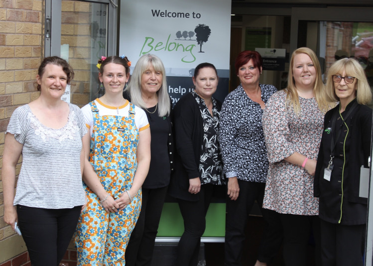 Belong Macclesfield staff from left to right: Anna Seaton, Charlotte Parton, Judith Gibson, Lucy McCarthy, Caroline Ray, Chloe Henshaw, Jackie Green. (Image - Alexander Greensmith / Macclesfield Nub News)