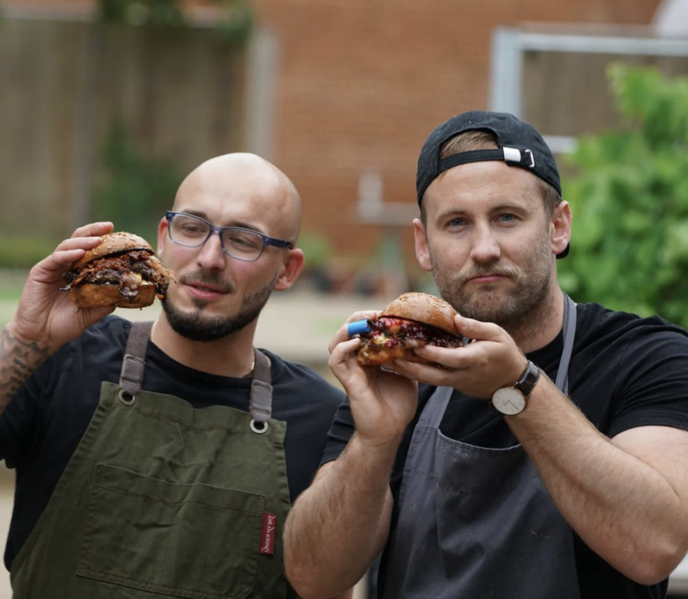 Matt and Charlie: The brilliant team behind Cawsburger - opening soon in North Herts. CREDIT: Cawsburger Instagram