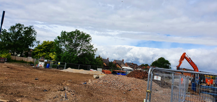 Work at the Stoneley Park site, north of Broad Street, today - May 25 (Ryan Parker).