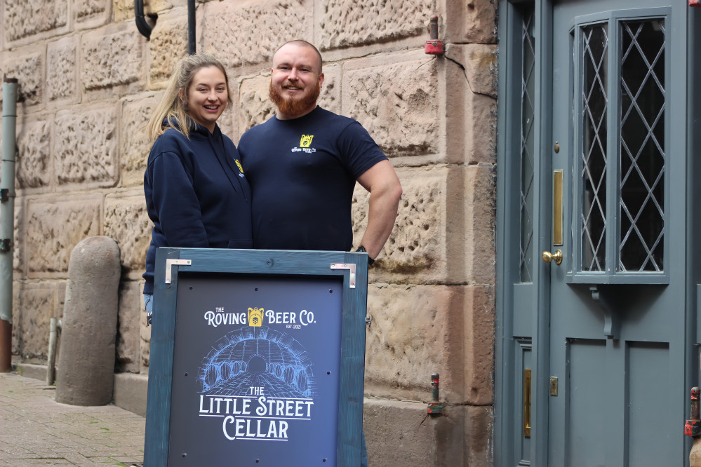 Danielle Finneron and Matt Jones are almost ready to open The Little Street Cellar. (Image - Alexander Greensmith / Congleton Nub News)