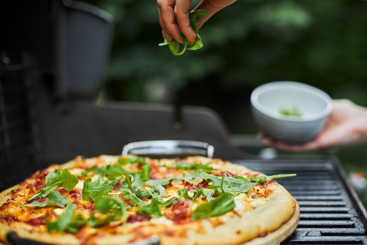 Pizza on the grill (image courtesy of Webber)