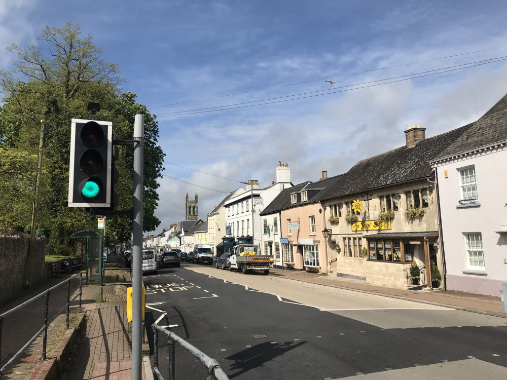 Honiton high street and market 