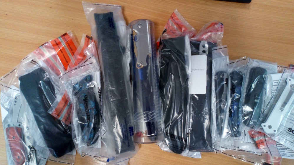 There was one arrest in Macclesfield following a week-long crackdown on knife crime. Please note: Image is purely for illustrative purposes only, and is not connected to the solitary arrest. (Image - Cheshire Police)