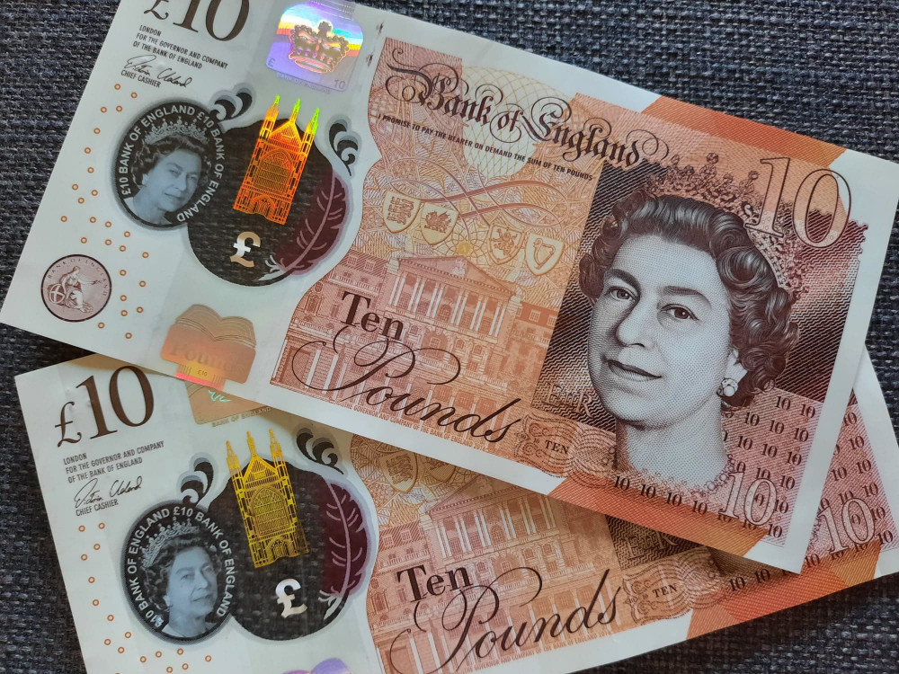 Two £10 notes 