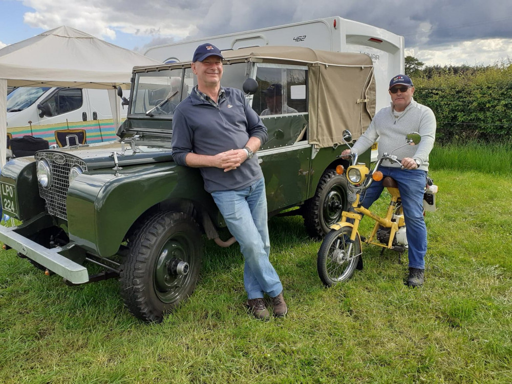 Ant Wilding and Kevin Minshull with their vintage vehicles