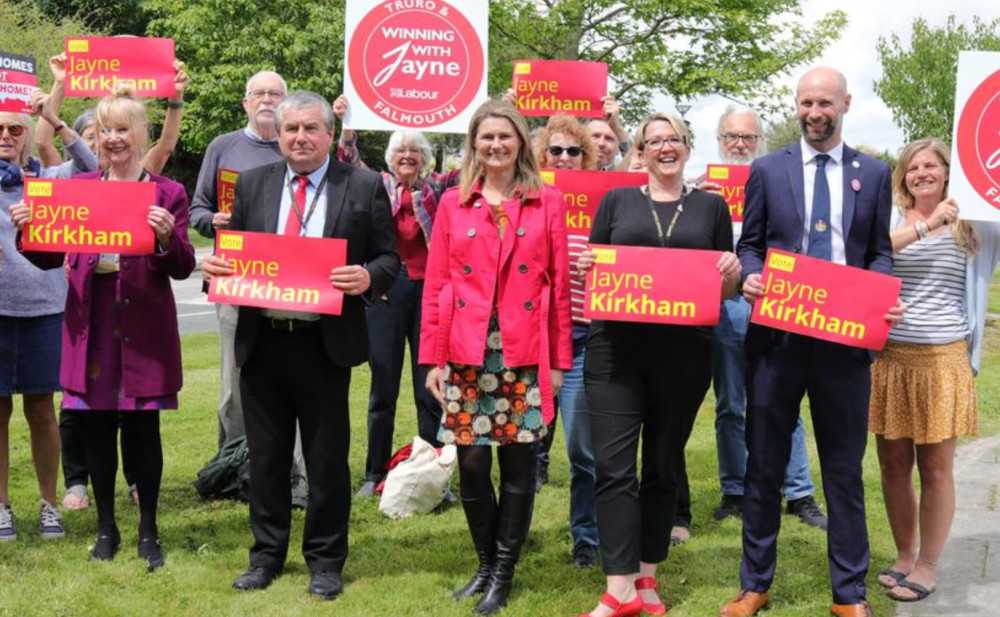 Cllr Jayne Kirkham launches campaign to be Truro and Falmouth MP. Cornwall's Labour Group and members supporting Jayne's campaign. 