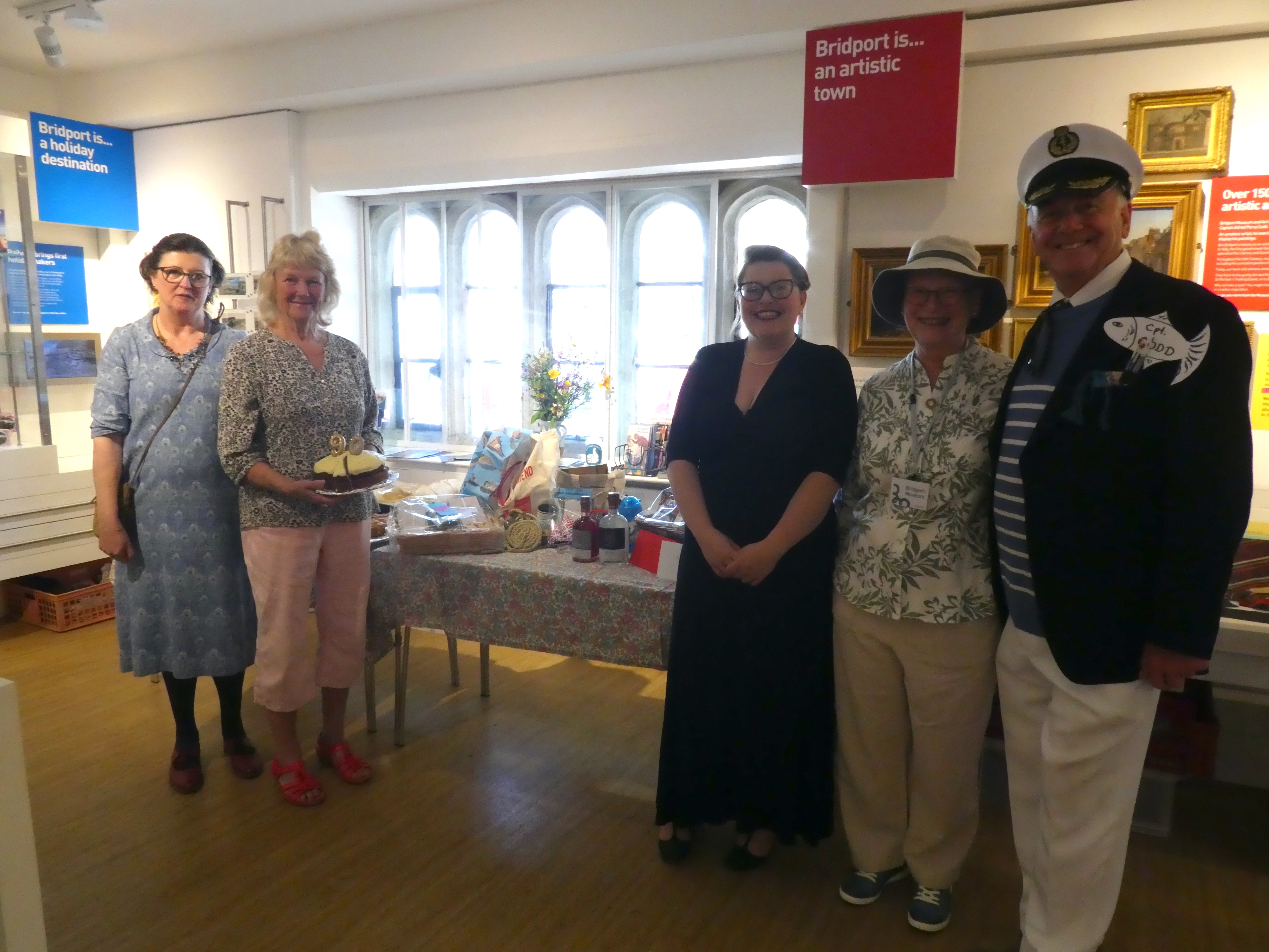 Volunteers Angela Uren and Chris Prideaux, director Emily Hicks and volunteers Loraine Parnell and David Alcock