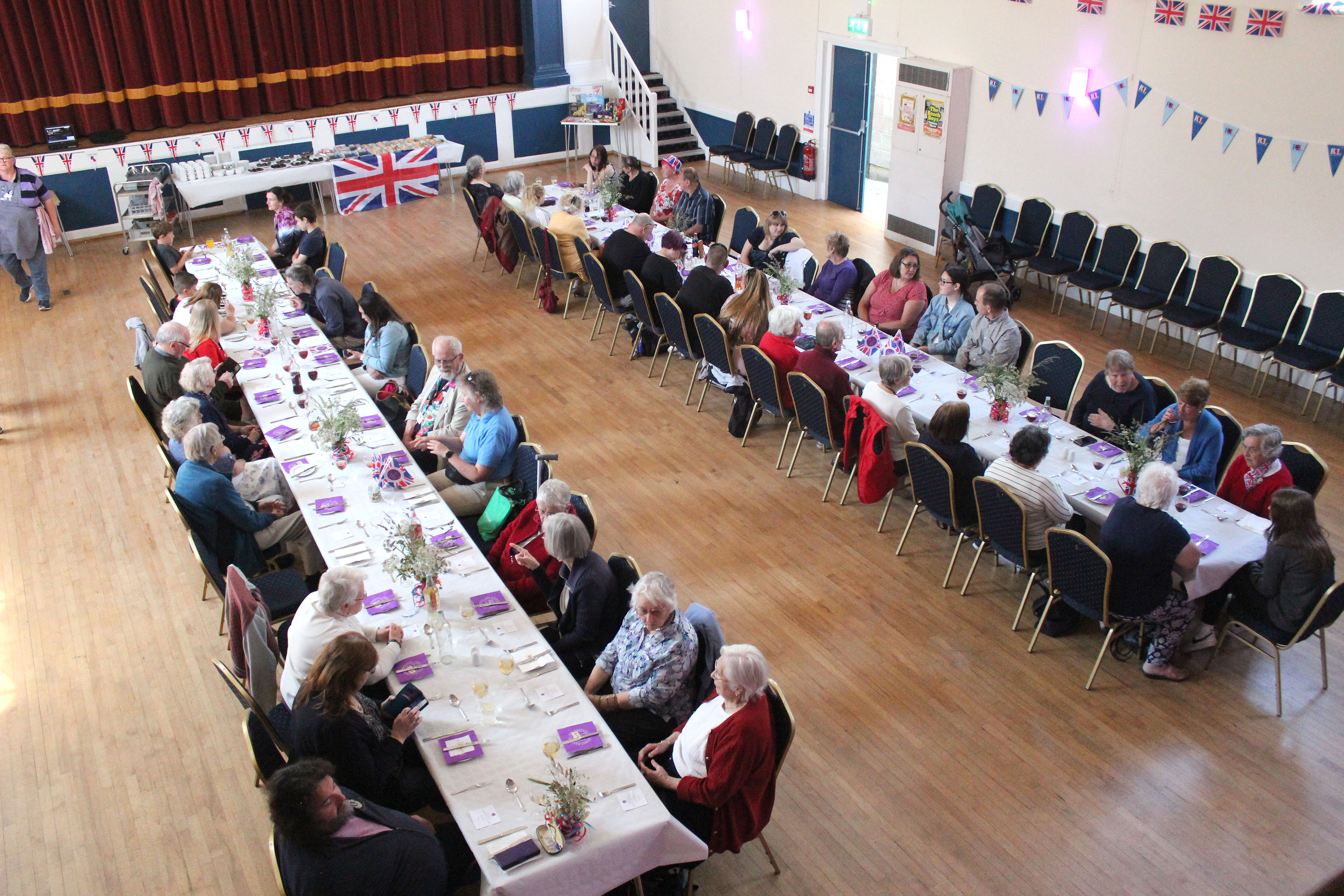 The Nourish jubilee lunch at Axminster Guildhall