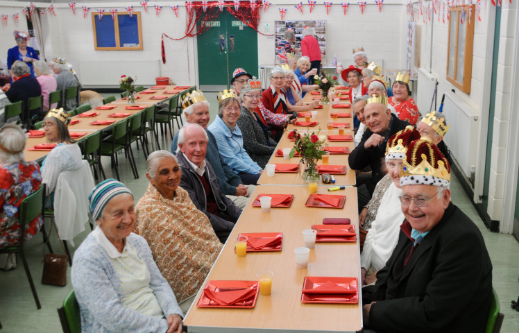 Great and good muster at Shotley village hall for Queens Platinum Jubilee (Picture credit: Peninsula Nub News)