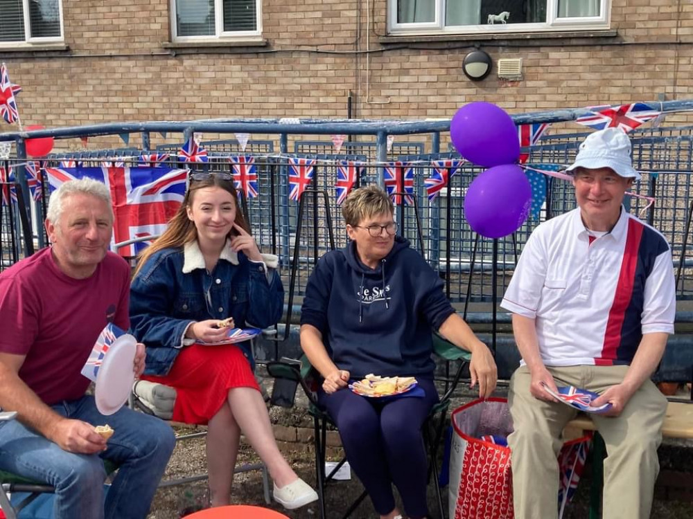 Cowbridge residents celebrating the Platinum Jubilee at a street party. (Image credit: Sam Smith)