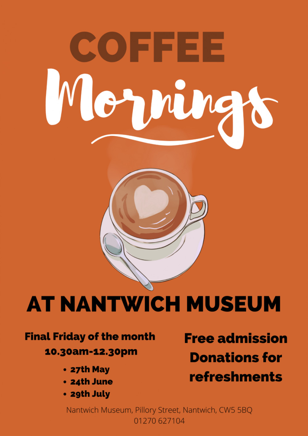 Coffee Morning at Nantwich Museum. 