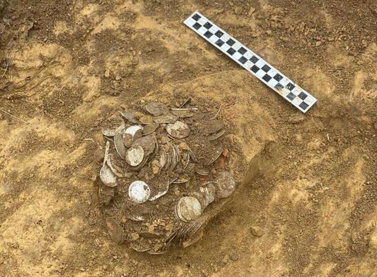 Some of the silver coins found behind Lindsey Rose (Picture credit: Minelab Metal Detectors)