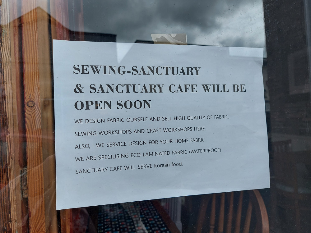 The Sewing Sanctuary Cafe says it will be opening soon