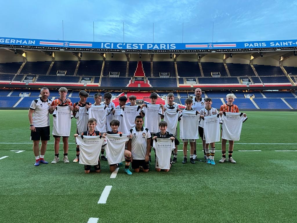 Axminster Town Youth team players pictured in the stadium