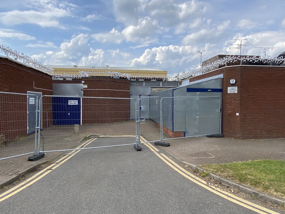 The former Hermitage Leisure Centre has been boarded up since closing in February. Photo: Coalville Nub News
