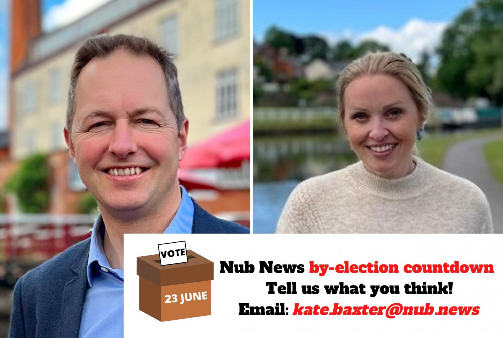 L: Richard Foord (Lib Dems) R: Helen Hurford (Conservative Party)