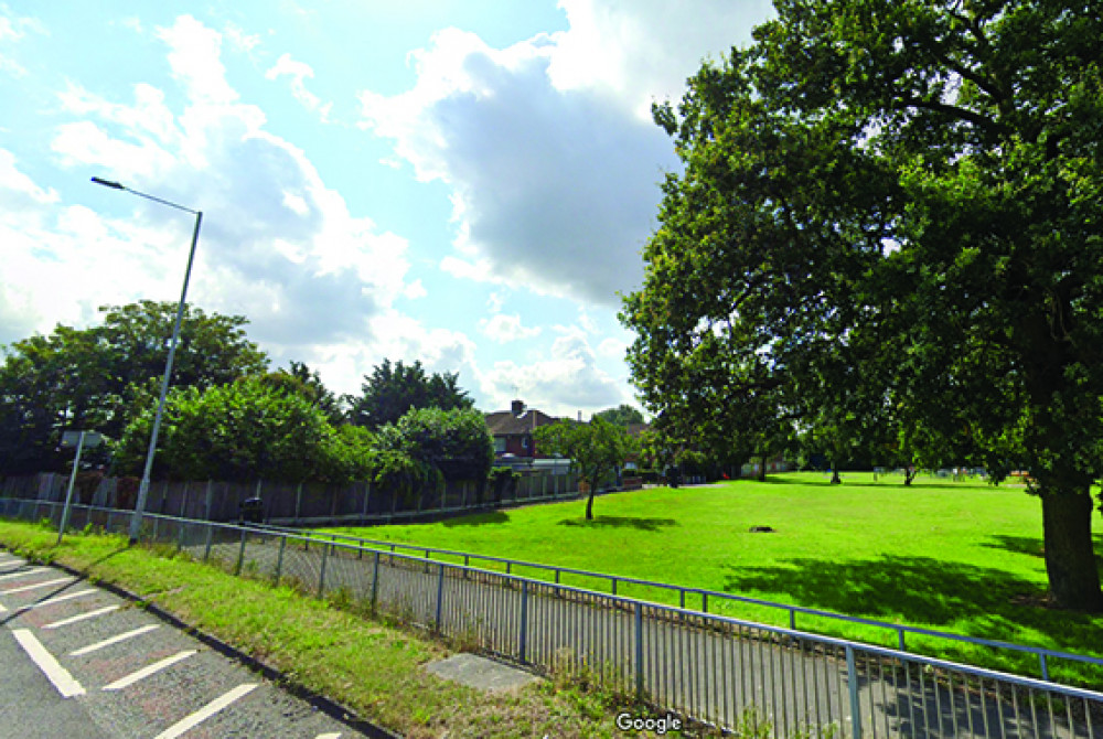 The open land closew to where the woman fell from a tree in South Ockendon. 