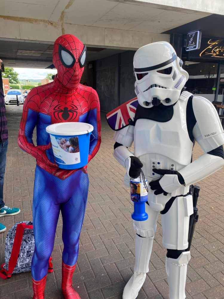 Nathaniel (left) and Chris in Corringham today. 