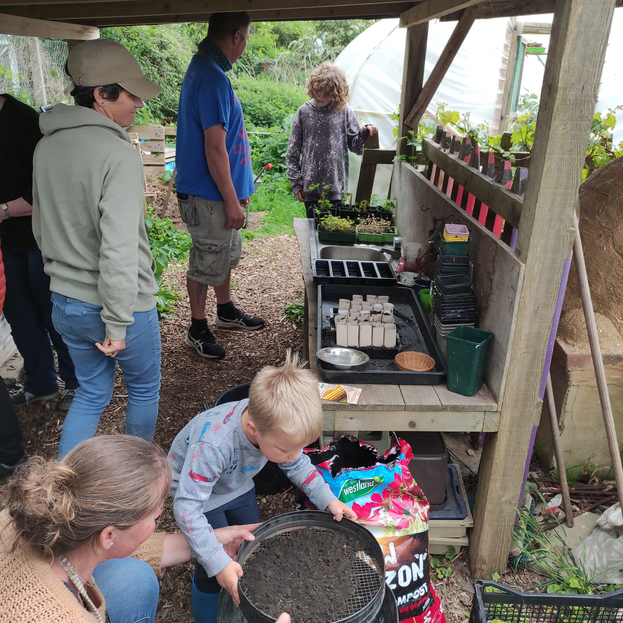 Parents and carers support children at the club