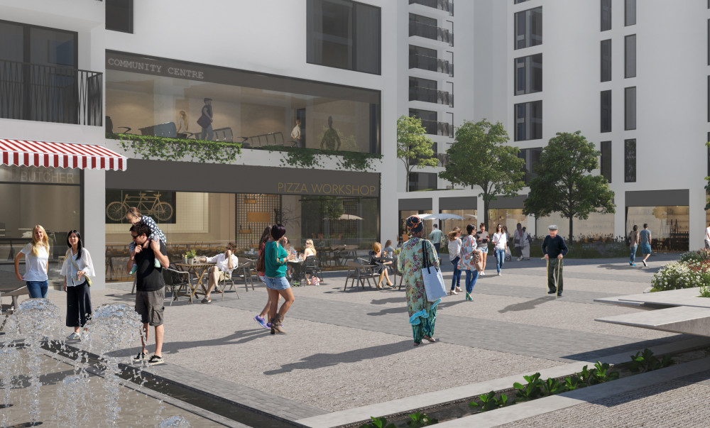 One of the images showing a new Grays town centre.