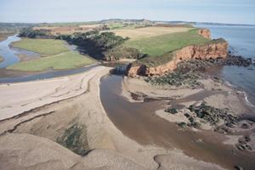 Aerial view of the Otter estuary (Kor Communications)