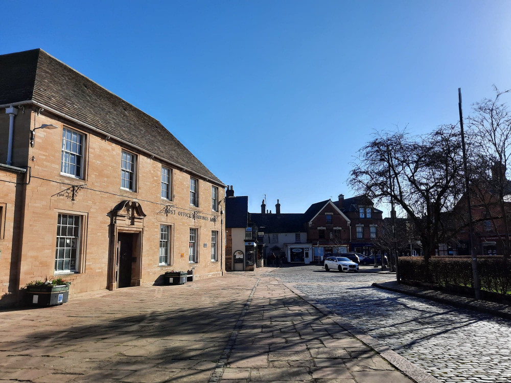 Oakham Market Place and town centre, where a range of participating stores can be found. 