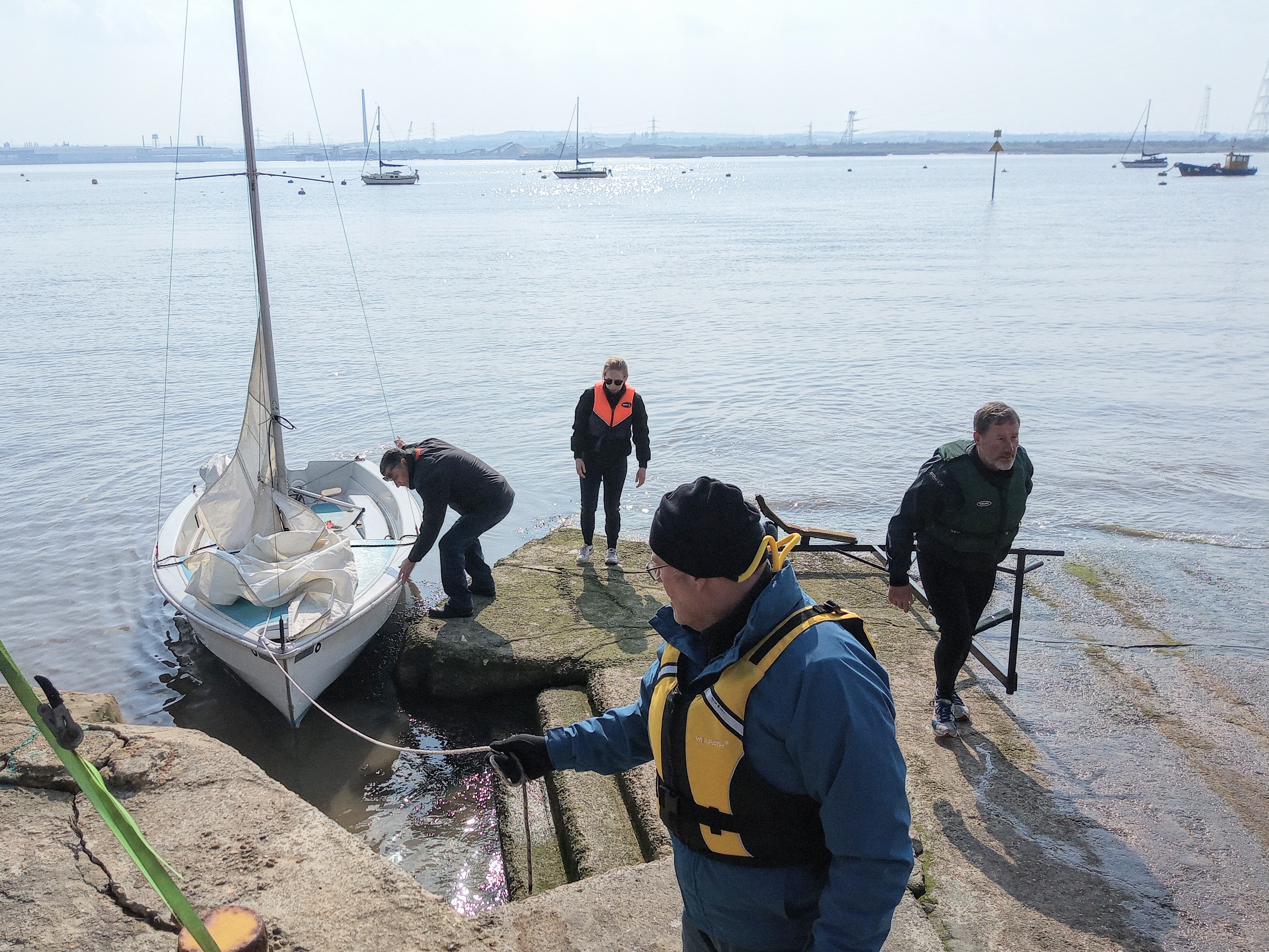 Launching a Wayfarer dinghy