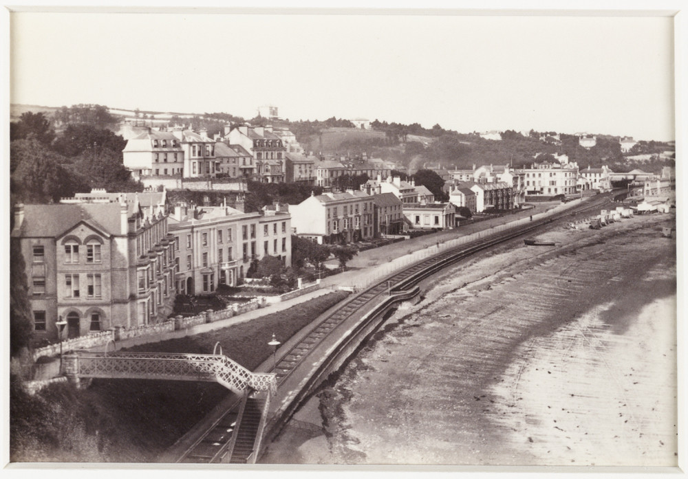 Dawlish Esplanade with the railway line from Lea Mount, c.1880 (Albumen print by Francis Bedford, National Media Museum)