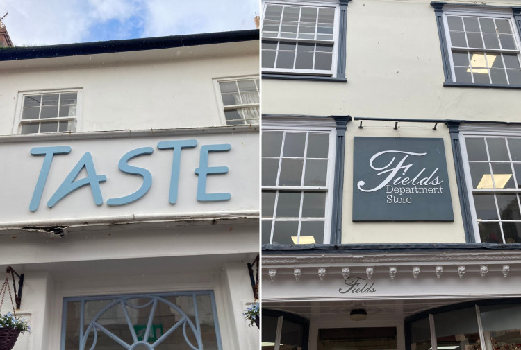 L: Taste of Sidmouth. R: Fields Department Store (Nub News, Will Goddard)