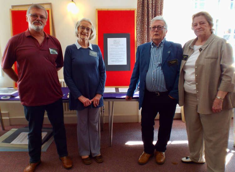 Hadleigh Society volunteers Gordon McLeod, chair Margaret Woods, secretary Richard Fletcher and Jan Byrne