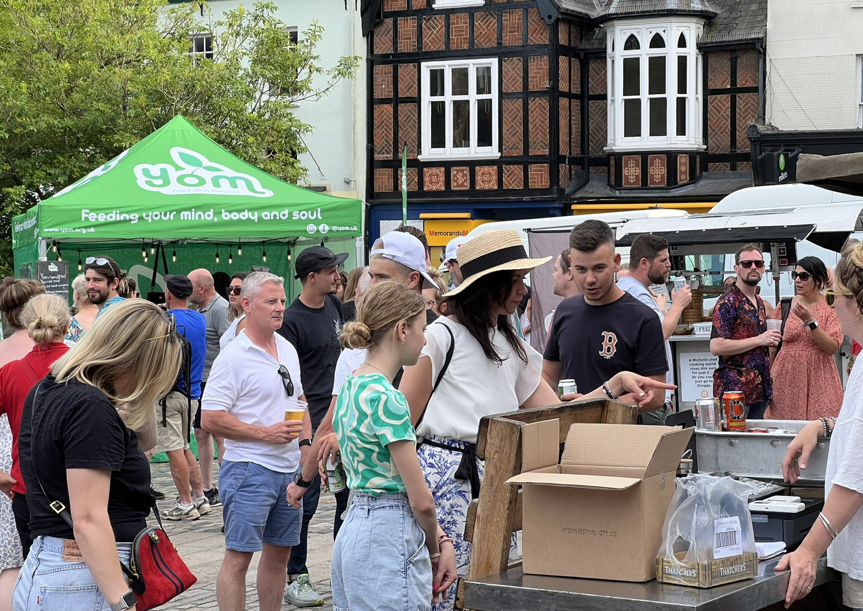 Hitchin Street Food Monthly made a triumphant return to Market Place on Thursday. CREDIT: @HitchinNubNews 